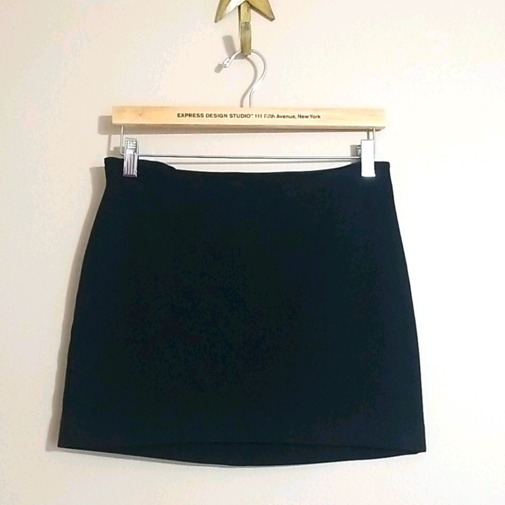 Express Black Stretch Mini Skirt